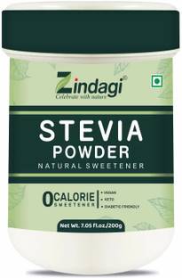 Zindagi Stevia Extract White Powder - Natural Stevia Spoonable White Powder - 200gm Sweetener