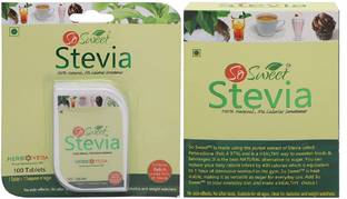 SO SWEET Stevia Combo 500 Tablet & 50 Sachet 100% Natural Zero Calorie Sweetener