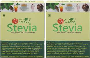 SO SWEET Stevia Sachets 50 Sachets Each Sugarfree Zero Calorie Natural Sweetener