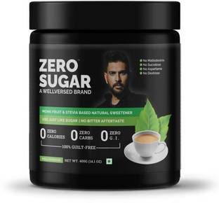Wellversed Zero Sugar (400g) | Stevia & Monk Fruit Sweetener | Ultra Low GI | Sugar Free Sweetener