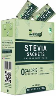 Zindagi Stevia Powder Sachet |100% Sugar Free Zero Calorie |Diabetic Friendly| Sweetener