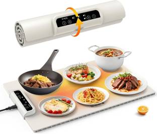 Clefairy Food Warming Mat, Electric Warming Tray-Upgraded Graphene Full Surface Heating White Silicone Ashtray