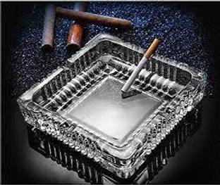 am group Small Square Glass Ashtray For Cigar Cigarette Tabletop Ash Trays for Smoking White Glass Ashtray