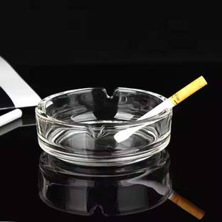 HOOLI High-Cigarette Glass Ashtray Clear Glass Ashtray