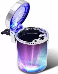 JMD GLOBAL SALES Car Travel LED Blue Light Air Vent Cup Holder (White) White, Blue Plastic, Carbon Steel, Copper Ashtray