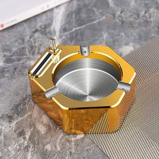 CLUBX Ashtray Match Lighter ,Cigarette Ashtray Stand, Smoking Ashtray Fancy Multicolor Aluminium Ashtray