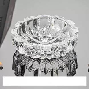 RATIHANDICRAFTS Crystal Heavy Glass Smoking for cigarette cigar Ashtray for Indoor and Outdoor White Crystal Ashtray