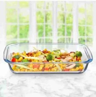 Sarsawal Glass Serving Bowl Glass Serving Bowl Borosilicate Glass Square Baking Dish Microwave Oven Safe Disposable