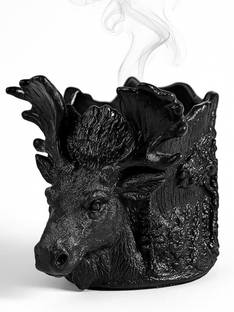 Inara Deer Face Ashtray Black Polyresin Ashtray