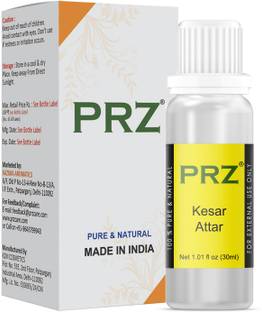 PRZ Kesar Attar For Unisex (30 ML) - Pure Natural Premium Quality Perfume (Non-Alcoholic) Floral Attar
