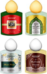 Madani Ibadat Special Luxurious Attar Combo 24 Hours Long Lasting (4 Pcs of 10 ml) Herbal Attar