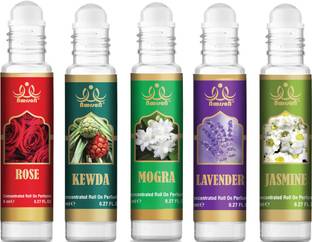 Noorson ROSE,KEWDA,MOGRA,LAVENDER,JASMIN Premium Quality Attar Herbal Attar