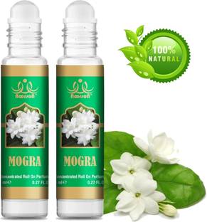 Noorson Mogra Premium Quality Attar Perfume for Unisex - Pure, Natural Undiluted 2 X 8Ml Herbal Attar
