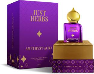 Just Herbs Amethyst Aura Premium Attar ,Non-Alcoholic , Long lasting Floral Attar