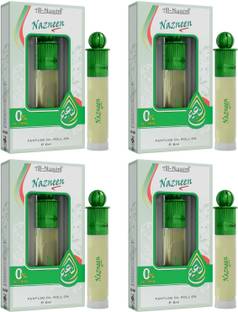 Al-Nuaim Silver Series Nazneen Alcohol Free Pack of 4 (6ml Each) | Floral Attar