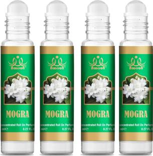 Noorson Mogra Premium Quality Attar Perfume for Unisex - Pure, Natural Undiluted 4 X 8Ml Herbal Attar