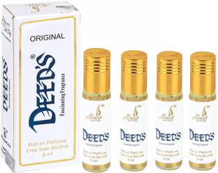 Almas DEEDS ( PACK OF 4) pocket Perfume - 32 ml (For Men & Women) Floral Attar