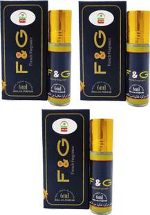 Grow Basket 3 F&G Attar Combo Rollon Perfume aroma Luxury Long Lasting Fragrance Each 6ml Floral Attar