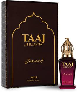 BELLAVITA TAAJ Jannat Attar|Unisex Non-Alcoholic Roll-On Attar|With Spicy & Woody Notes| Floral Attar