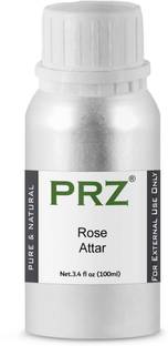 PRZ Rose Attar For Unisex Pure (100 ML) - Pure Natural Premium Quality Perfume (Non-Alcoholic) Floral Attar
