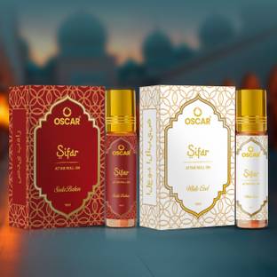 Oscar White Oud & Sadabahar Alcohol-Free Attar Perfume Unisex-Sifar Collection|10mlx2| Floral Attar