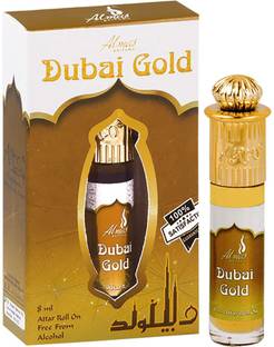 Almas BRAND 100% ORIGINAL DUBAI GOLD GREAT FRAGRANCE LONG-LASTING MEN & WOMEN (UNISEX) 8ML FLORAL ATTAR & POCKET PERFUME Floral Attar