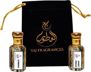 Taj Fragrances Combo Of Sweet Dream And Iceberg Attar for Unisex Perfume Oil ( 6ML Each ) Floral Attar