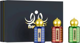 Noorson Oud, Majmua, Firdaus Special Combo Non-Alcoholic Premium Attar For Men & Women Floral Attar