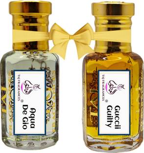 Taj Fragrances Combo Aqua and G.Guilty Attar Unisex Premium Scent ( 6Ml Each ) Floral Attar