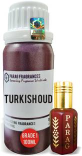 Parag Fragrances Turkish Oud Attar 100ml (Long Lasting, Pure & Grade-1 Attar) Floral Attar