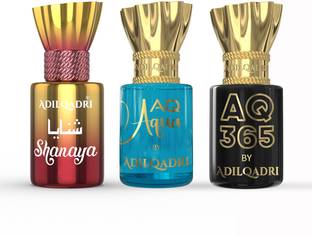 Adilqadri Shanaya,AQ Aqua & AQ 365 Attar combo Unisex Non-Alcoholic Pack of 3 Floral Attar Floral Attar