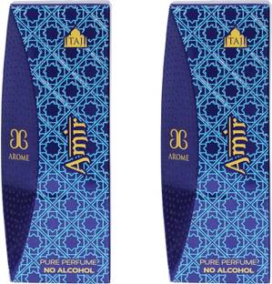 AROCHEM TAJ AMIR Attar Long Lasting Fragrance No Alcohol Pure Perfume 9ML(Pack of 2) Herbal Attar