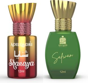 Adilqadri Shanaya & Safwan | Unisex Non-Alcoholic Roll-On | Pack of 2 - 12ML Each Floral Attar