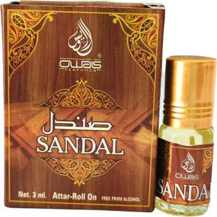 Owais SANDAL Attar 3ml Long Lasting Great Fragrance Free Alcohol Attar Pack of 1 Floral Attar