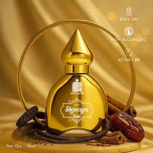 Adilqadri Shanaya Gold Attar For Men & Women | Arabic & Woody Scent | Long Lasting 10ml Floral Attar
