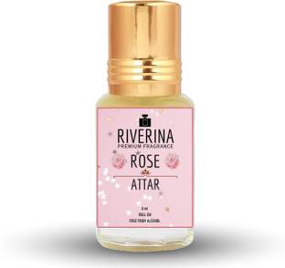 RIVERINA Rose Attar for Men & Women Non-Alcoholic Long Lasting Ittar 6ml RollOn Floral Attar