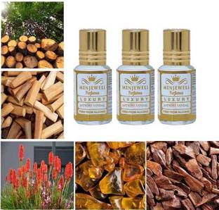 Menjewell fragrances Mysore Sandle 18ml (Itra/Attar/Sandalwood Perfume) Floral Attar