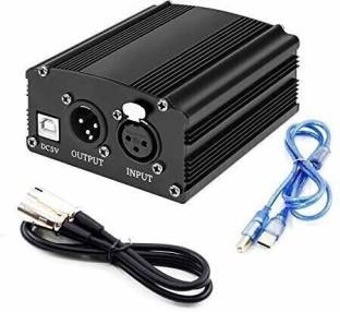 Urban Infotech 1-Channel 48V USB Phantom Power Supply Audio Interface with USB Cable, With Free 10 Feet XLR 3 Pin Microphone Cable for Any Condenser Microphone Music Recording Equipment Audio Interface