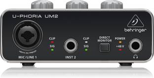 Behringer U-PHORIA UM2 2 x 2 Audio interface with USB 2.0 Audio Interface