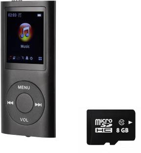 DRUMSTONE MP3 Player with 8GB SD Card, 1.8" LCD Screen, USB Port, FM Radio MP3 Player