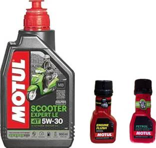 MOTUL SCOOTER EXPERT LE 5W-30(0.600litre)+Engine flush(50ml)+Petrol system clean(50ml) Combo