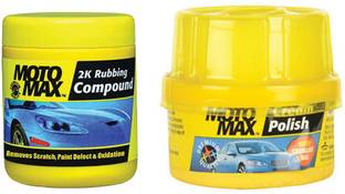 Motomax Scratch Remover Wax, Cream polish Combo