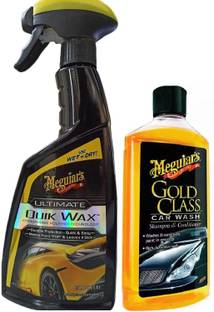 Meguiars Combo of (Ultimate Quik Wax 473ml and Car Wash Shampoo & Conditioner 473ml) Combo