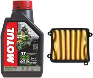 MOTUL 3100 4T GOLD 20W-50 ENGINE OIL & AIR FILTER FOR CBZ XTREME Combo