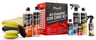 Wavex Dashboard Polish, Car Shampoo, Wax, Tyre Shine, Scratch Cleaner, Air Freshener, Microfiber Combo