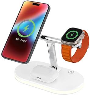 GVC 3-in-1 Wireless Charger 15W Fast Charging Dock, Magnetic Magsafe Combo