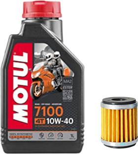 MOTUL 7100 4T Fully Synthetic 10W-40 Petrol Engine Oil & R15 Oil Filter Combo