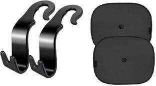 TANTRA Car Headrest Hook for car back seat, Car Window Sunshade 2PCs Combo