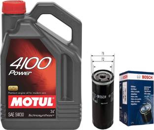 MOTUL 4100 POWER 5W-30 Techno synthese Engine Oil 3.5L & Oil filter for ALTO 800 Combo