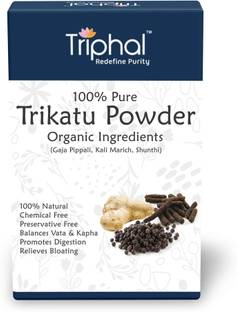Triphal Trikatu Powder - Organic Farm Sourced Ingredients - Natural & Pure